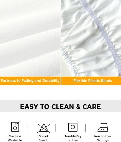 Yellow Lemons Bed Skirt Queen Size 16 Inch Drop, Adjustable Elastic Wrap Around Bed Skirts Easy Fitting Dust Ruffle Bedskirt Bed Frame Cover Summer Fruits Leaves Black White Buffalo Plaid