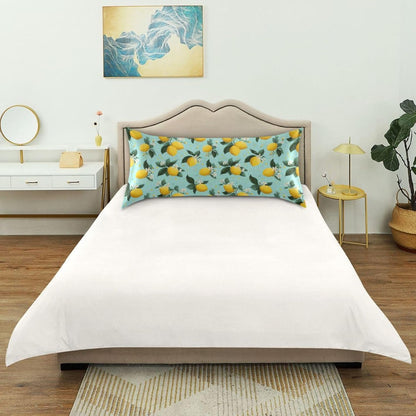 Satin Pillowcase 1 Pack Lemon Yellow Citrus Fruits (28) Similar to Silk Pillow Cases, 20" x 26" Soft Smooth Breathable Cool Pillow Cover for Hair and Skin, Standard Size