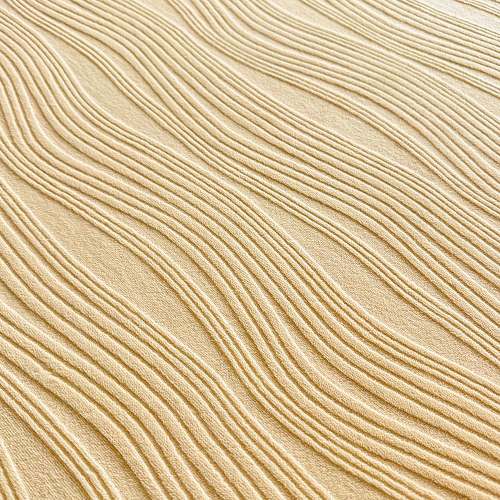 Velvet Fitted Sheet King Size - Soft Bed Sheet with Luxurious Water Wave Pattern, Elastic Deep Pocket Mattress Cover 15" for a Secure Fit, No Pillowcases, Light Yellow