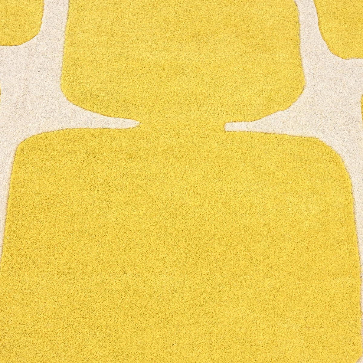 Hand Tufted Modern Yellow Color Abstract Geometric Area Rug for Living Room, Bedroom and Hall.
